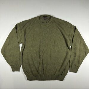 VTG 90s Liberty Sweaters Geometric 3D Striped Sweater Grandpa Mens XL USA Made